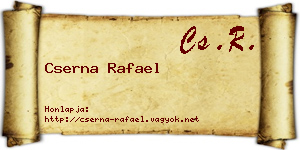 Cserna Rafael névjegykártya
